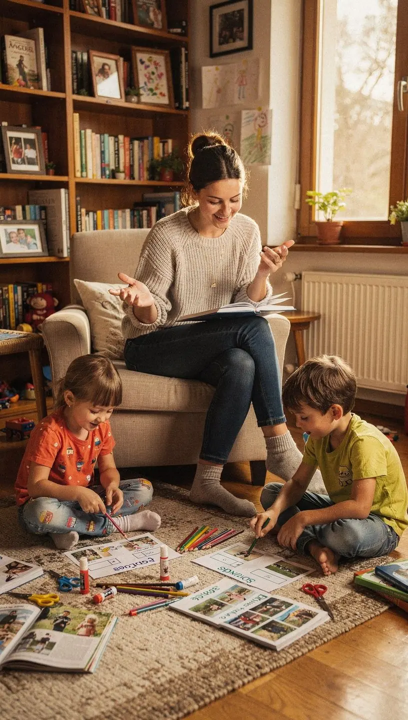 Családi költségvetési tervek és nyomtatott ellenőrzőlisták egy asztalon, amelyek segítik a háztartási pénzügyek átlátható kezelését.